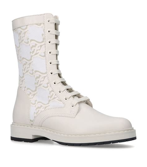 silver fendi boots|Fendi military boots.